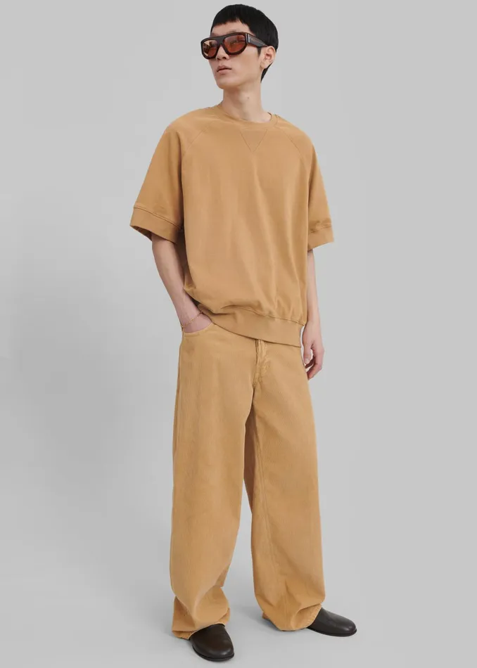 The Frankie Shop Tops Men Caz Boxy Tee 8211 Camel