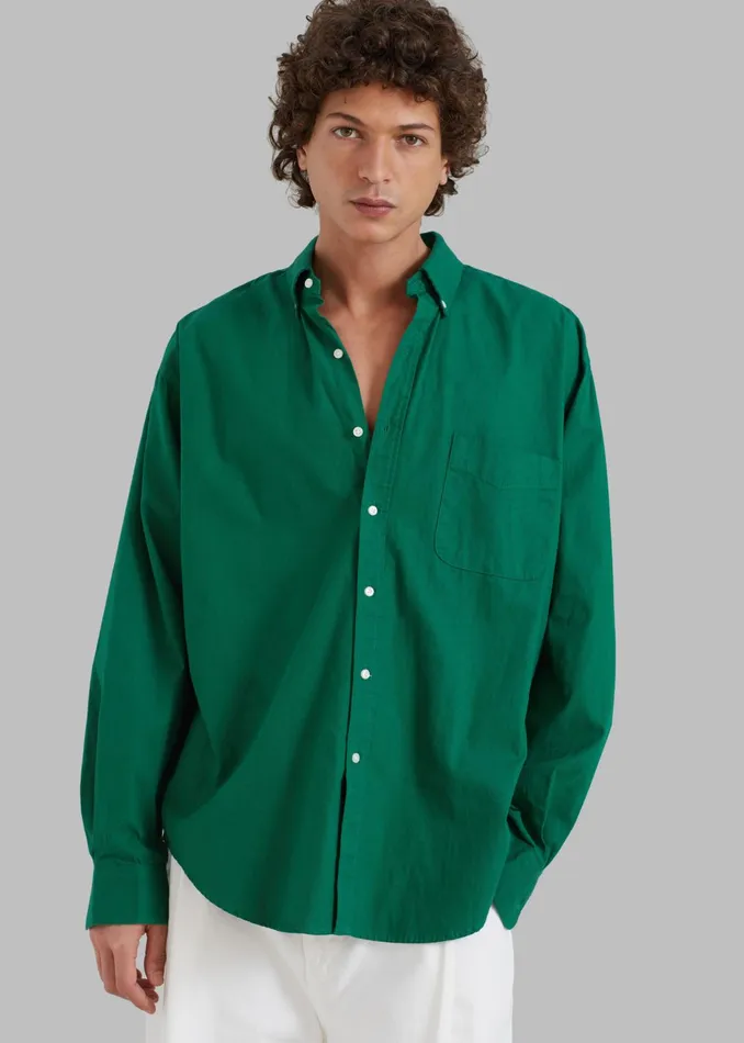The Frankie Shop Tops Men Sinclair Shirt 8211 Green