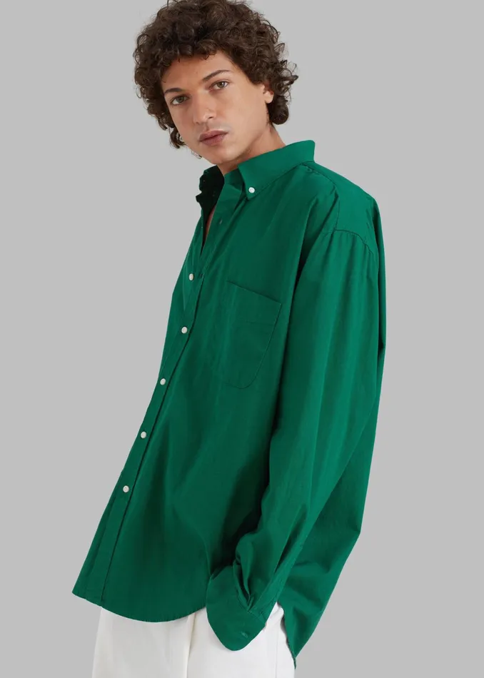 The Frankie Shop Tops Men Sinclair Shirt 8211 Green