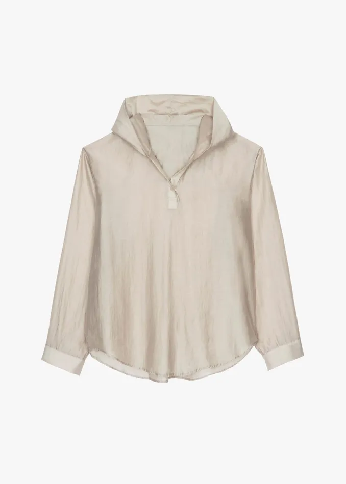 The Frankie Shop Tops Women Moraine Hooded Blouse 8211 Beige