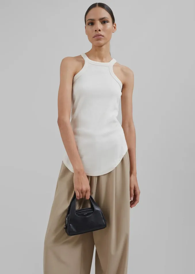 The Frankie Shop Tops Women Omi Halter Tank Top 8211 Cream