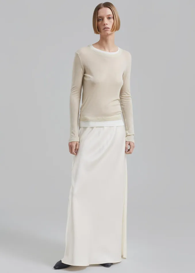 The Frankie Shop Tops Women Scottie Layered Tee 8211 Butter