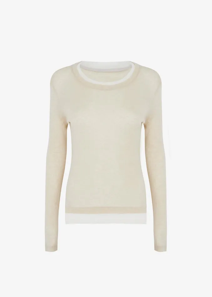 The Frankie Shop Tops Women Scottie Layered Tee 8211 Butter