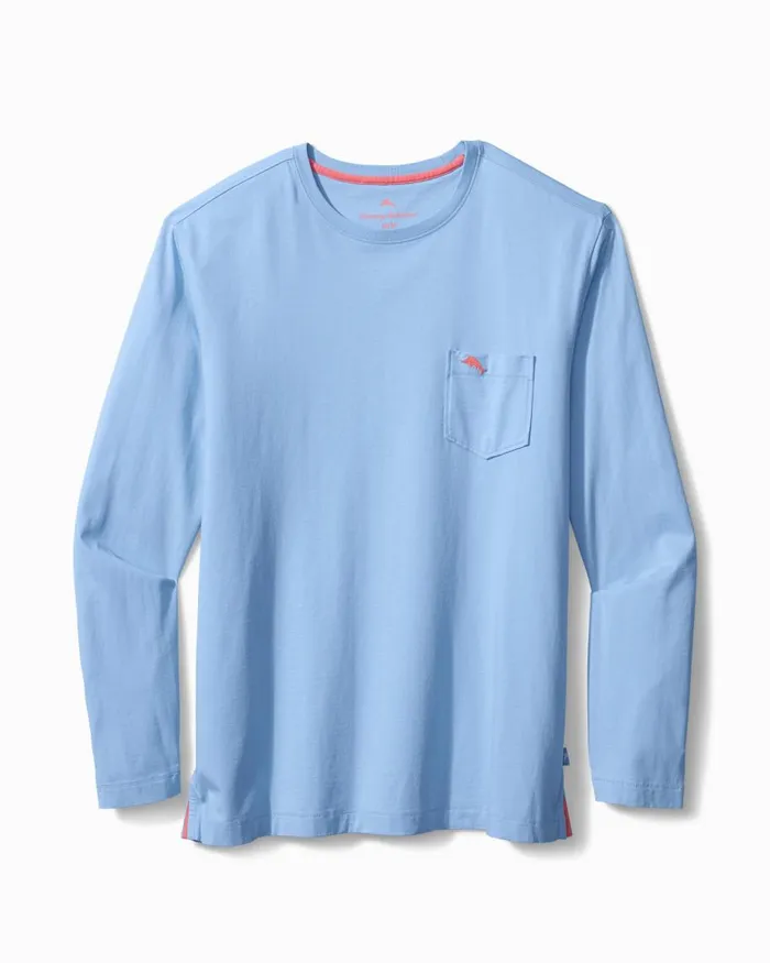 Tommy Bahama Bali Skyline LongSleeve TShirt Light Sky Men Shirts