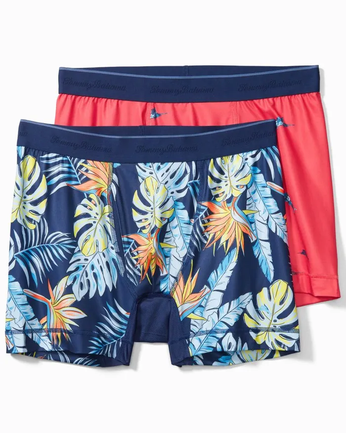 Tommy Bahama Mesh Tech Print Boxer Briefs 2Pack Coral Novelty Men Loungewear and Pajamas Tommy Bahama Mesh Tech Print Boxer Briefs 2Pack Coral Novelty Men Loungewear and Pajamas
