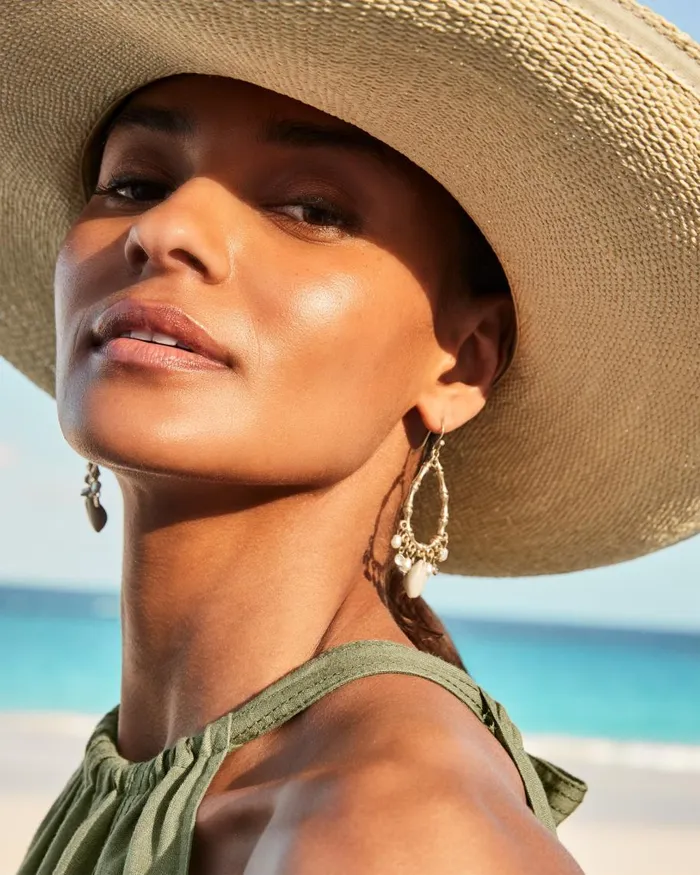Tommy Bahama Seaside Shell Drop Hoop Charm Earrings Gold Women Jewelry Tommy Bahama Seaside Shell Drop Hoop Charm Earrings Gold Women Jewelry