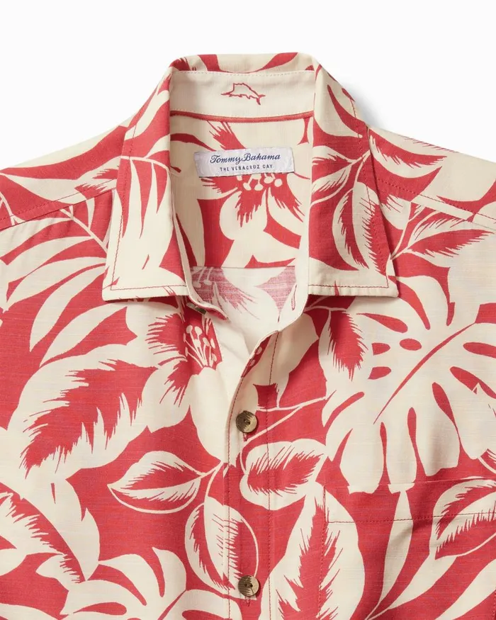 Tommy Bahama Veracruz Cay Lindavista Leaves ShortSleeve Shirt Dark Havana Men Shirts Tommy Bahama Veracruz Cay Lindavista Leaves ShortSleeve Shirt Dark Havana Men Shirts