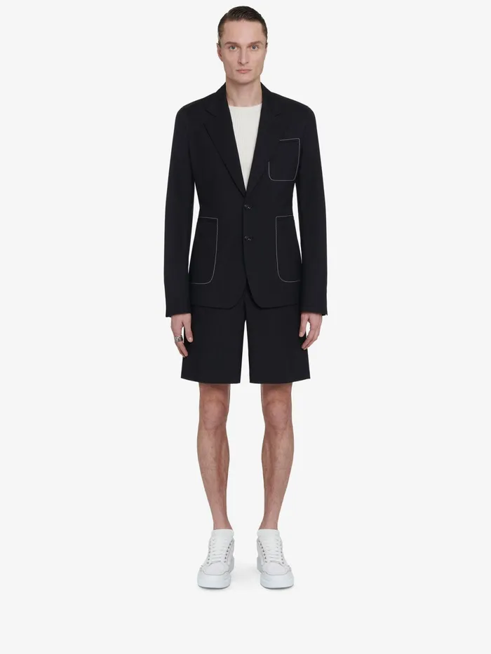 Trousers Men Alexander McQueen Tailored Shorts Black