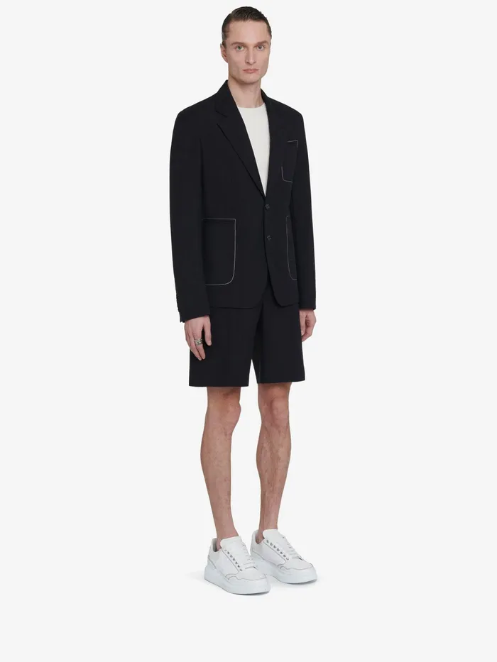 Trousers Men Alexander McQueen Tailored Shorts Black
