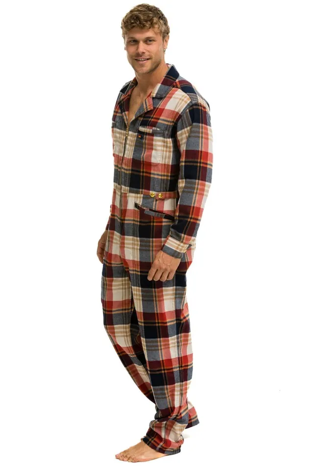 UNISEX PLAID FLIGHT SUIT 8211 COWBOY PLAID Men Aviator Nation Flight Suits