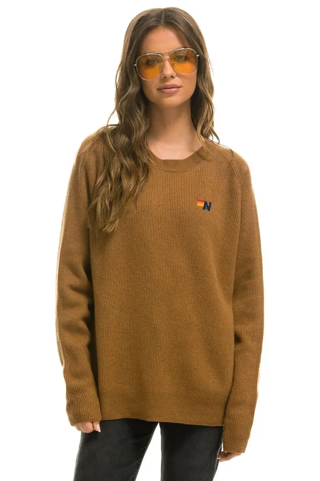 VINTAGE CABIN 2 UNISEX CASHMERE SWEATER 8211 BUTTERSCOTCH Men Aviator Nation Sweatshirts VINTAGE CABIN 2 UNISEX CASHMERE SWEATER 8211 BUTTERSCOTCH Men Aviator Nation Sweatshirts