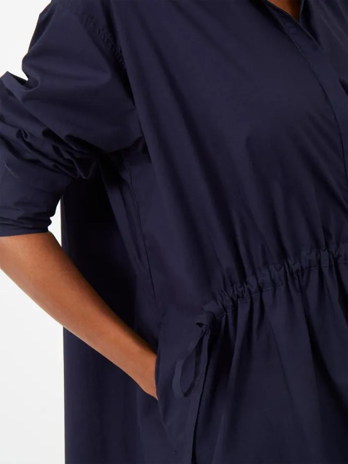 Woman French Connection Dresses Rhodes Poplin Shirt Dress Marine