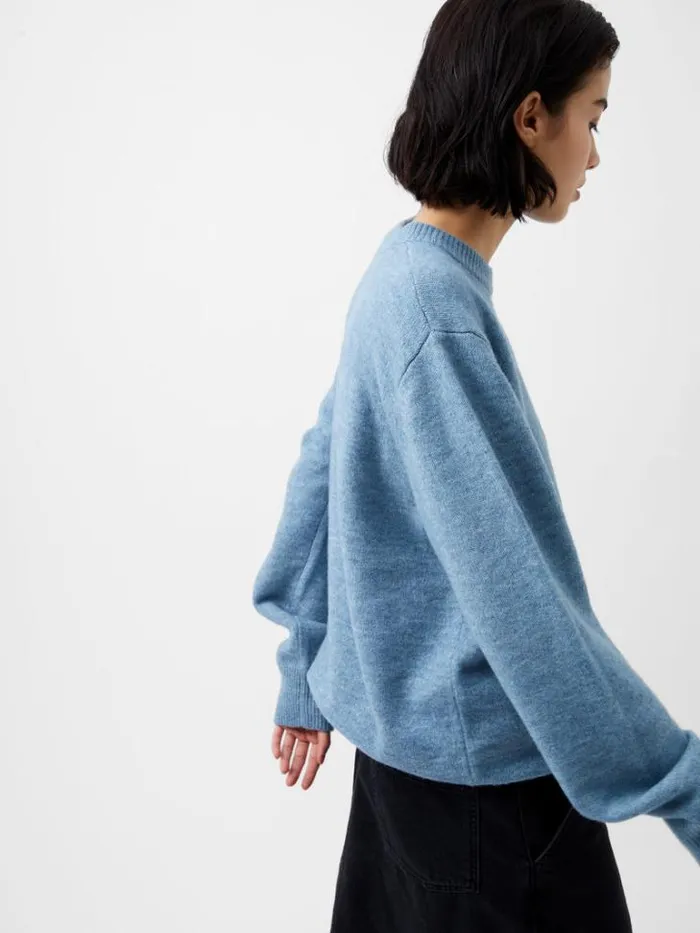 Woman French Connection Jumpers and Cardigans Kesia Recycled Crew Neck Jumper Dusted Blue