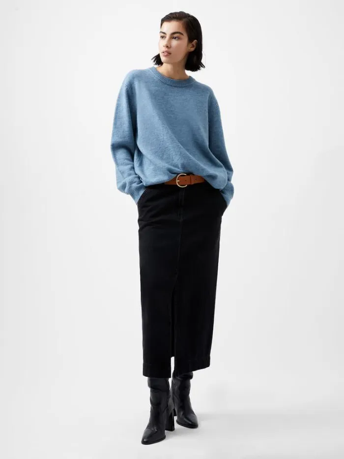 Woman French Connection Jumpers and Cardigans Kesia Recycled Crew Neck Jumper Dusted Blue