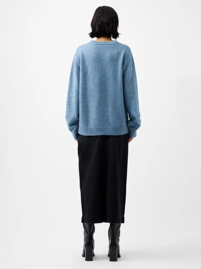 Woman French Connection Jumpers and Cardigans Kesia Recycled Crew Neck Jumper Dusted Blue