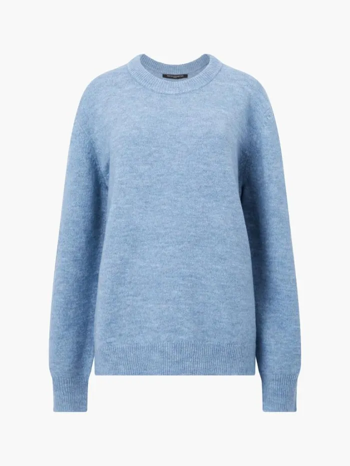 Woman French Connection Jumpers and Cardigans Kesia Recycled Crew Neck Jumper Dusted Blue