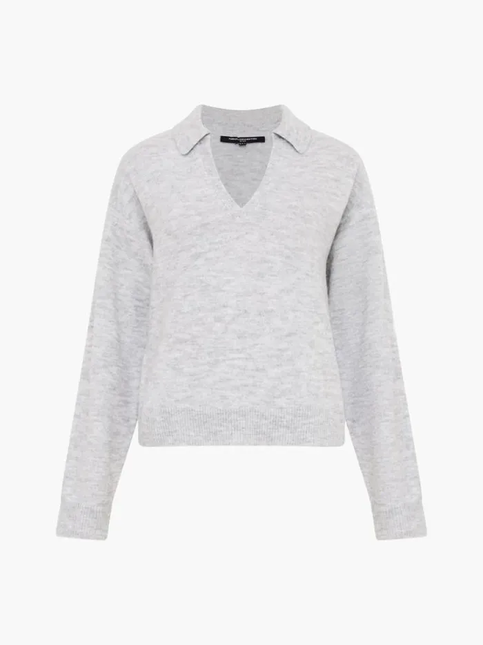 Woman French Connection Jumpers and Cardigans Morena Recycled Collar Jumper Dove Grey Mel
