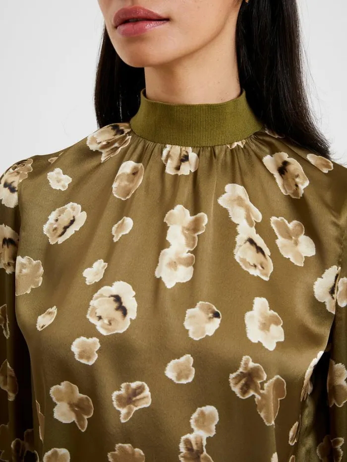 Woman French Connection Tops Bronwen Aleeya Satin Top Nutria