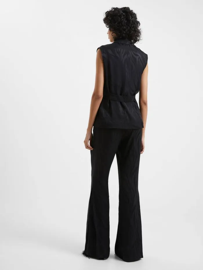 Woman French Connection Trousers Aba Eco Satin Trousers Blackout