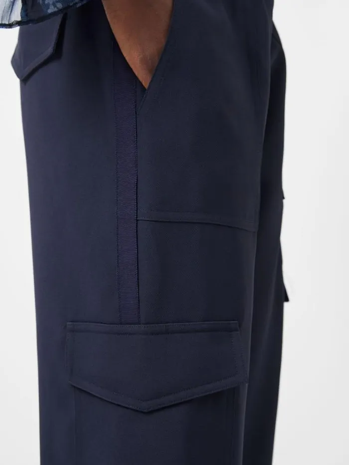 Woman French Connection Trousers Combat Cargo Trousers Marine