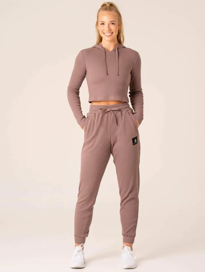 Women039s Waffle Lounge Pants 8211 Taupe Women Ryderwear Pants