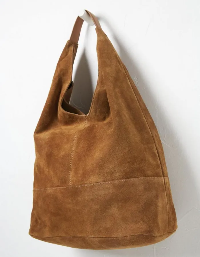 Women Bags and Purses FatFace Hattie Scoop Hobo Bag Tan