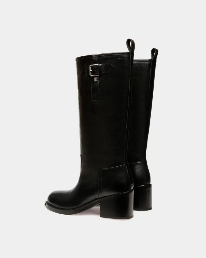 Women Bally Boots and Ankle Boots Peggy Boot In Black Leather Black Women Bally Boots and Ankle Boots Peggy Boot In Black Leather Black