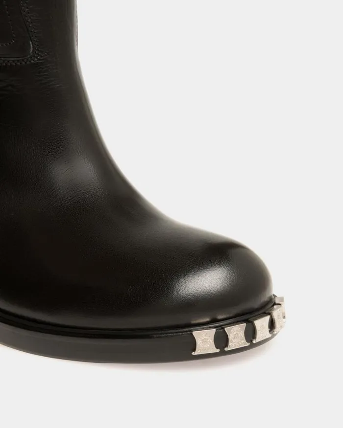 Women Bally Boots and Ankle Boots Peggy Boot In Black Leather Black Women Bally Boots and Ankle Boots Peggy Boot In Black Leather Black