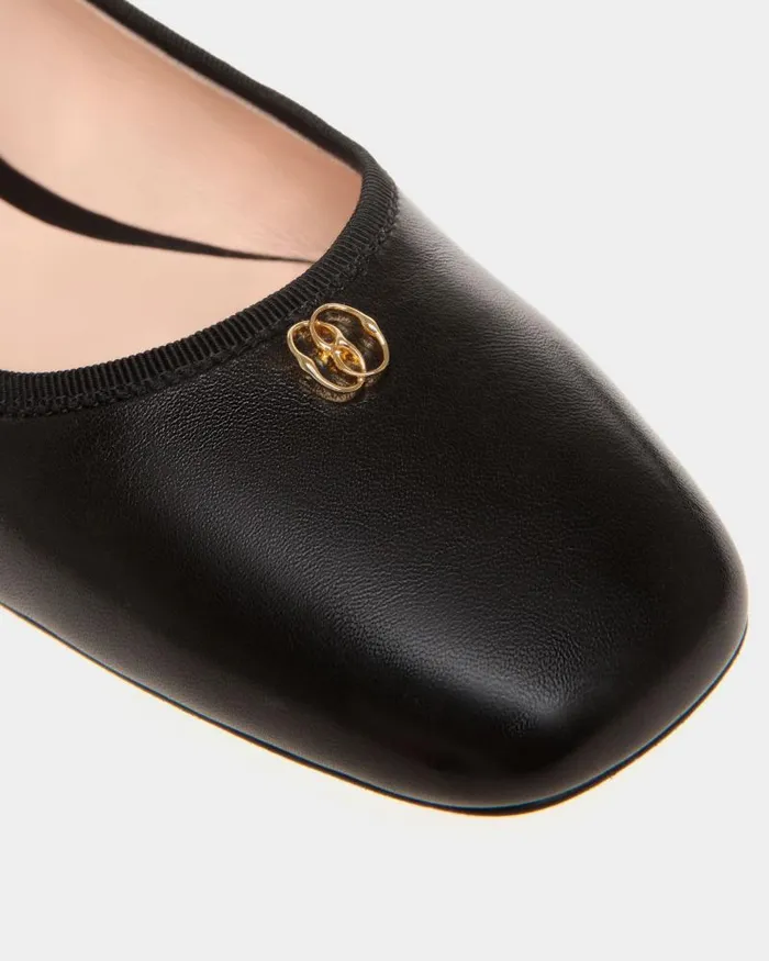 Women Bally Flats and Moccasins Ballyrina Flat In Black Nappa Leather Black