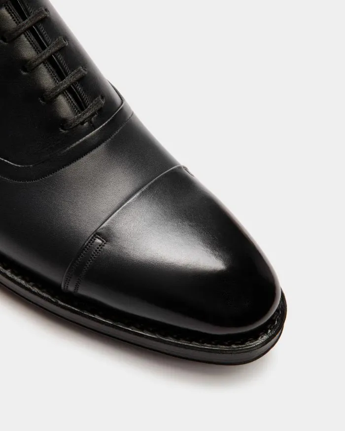 Women Bally Flats and Moccasins Scribe Un Oxford In Black Leather Black Women Bally Flats and Moccasins Scribe Un Oxford In Black Leather Black