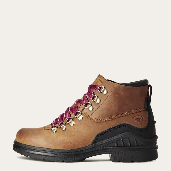 Women Barnyard Lace Waterproof Boot Weathered Brown Ariat Western Boots Women Barnyard Lace Waterproof Boot Weathered Brown Ariat Western Boots