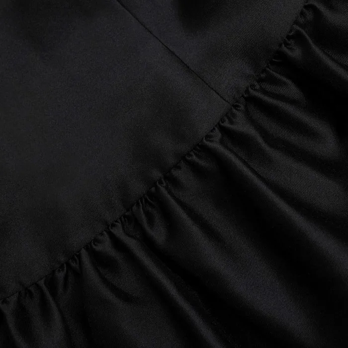 Women Black Taffeta Midi Dress Self Portrait Dresses