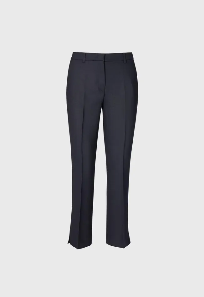 Women Classic Straight Leg Pant Black Paul Stuart Bottoms