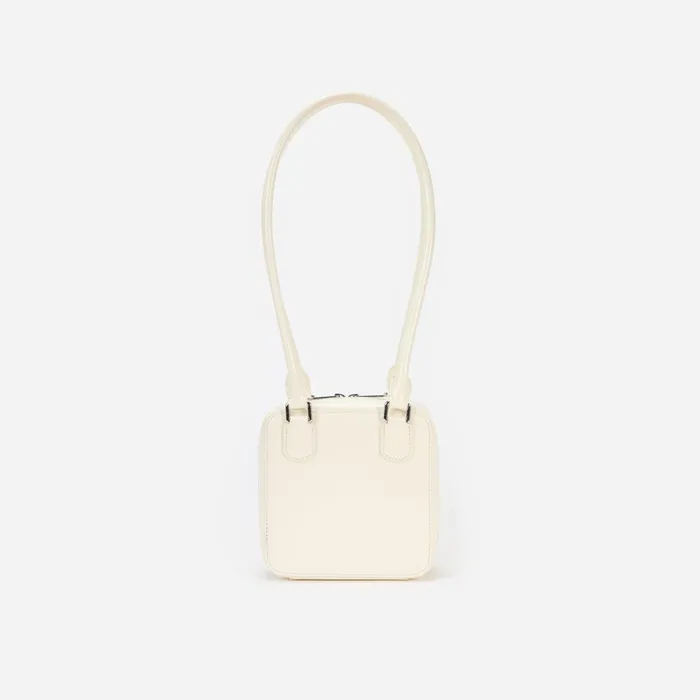 Women Cream Leather Square Shoulder Bag Self Portrait Handbags