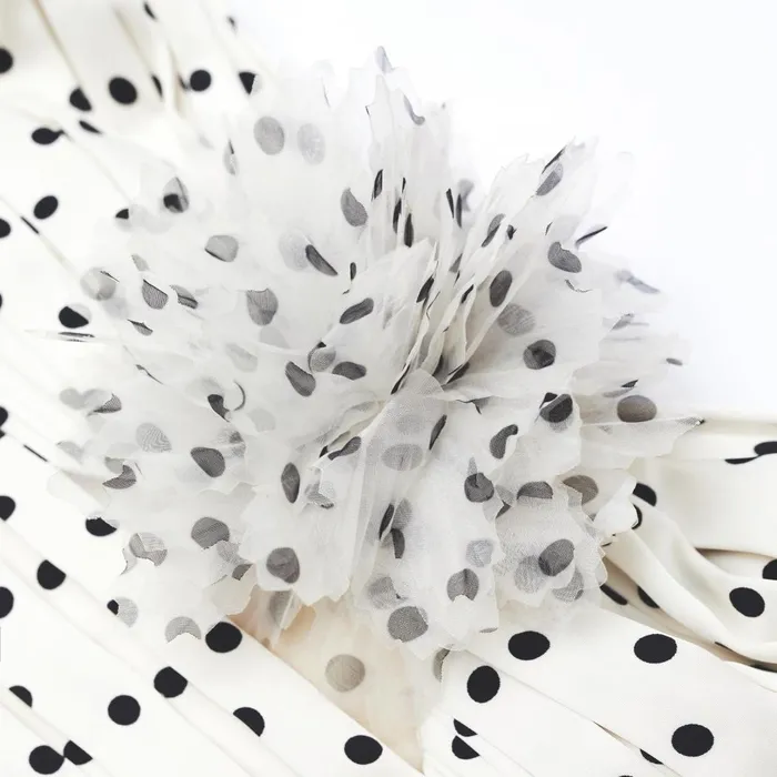 Women Cream Polka Dot Satin Top Self Portrait Tops