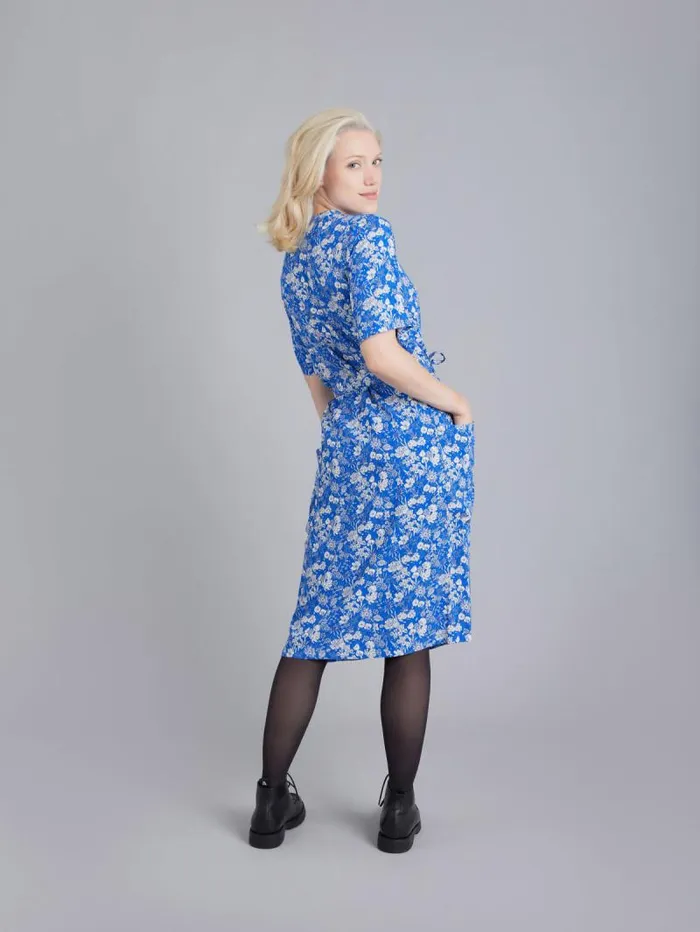 Women Dresses Agns B Blue Voile Flower Print Dress Women Dresses Agns B Blue Voile Flower Print Dress