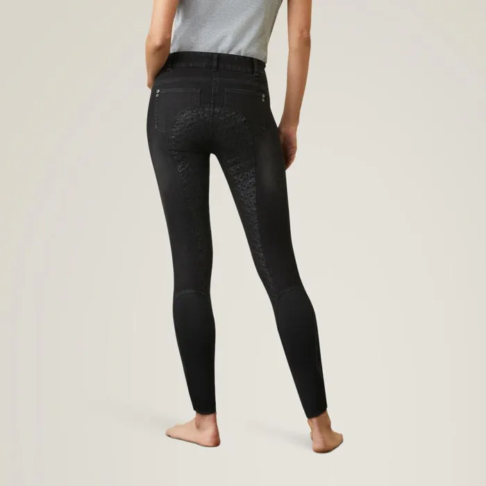 Women Halo B Denim Full Seat Breech Black Rinse Ariat Pants and Shorts Women Halo B Denim Full Seat Breech Black Rinse Ariat Pants and Shorts