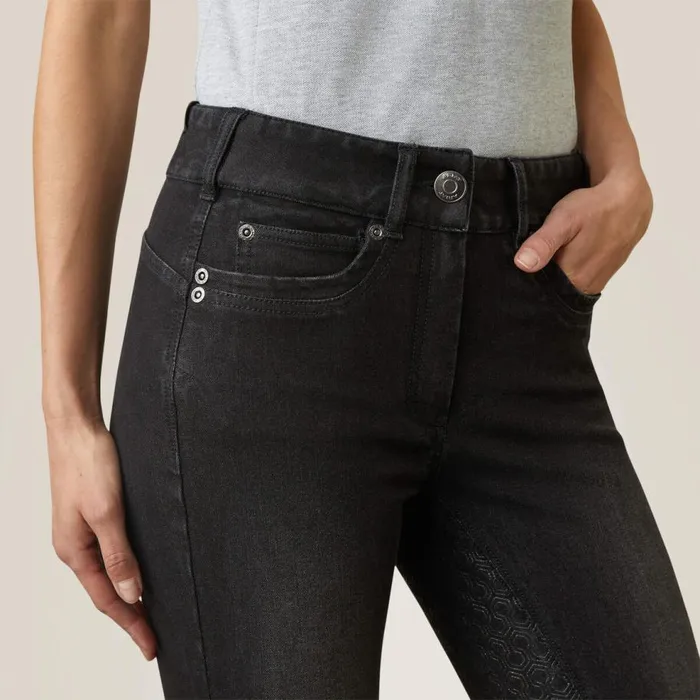 Women Halo B Denim Full Seat Breech Black Rinse Ariat Pants and Shorts Women Halo B Denim Full Seat Breech Black Rinse Ariat Pants and Shorts