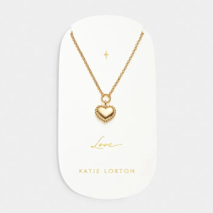 Women Love039 Waterproof Gold Heart Necklace Katie Loxton Necklaces