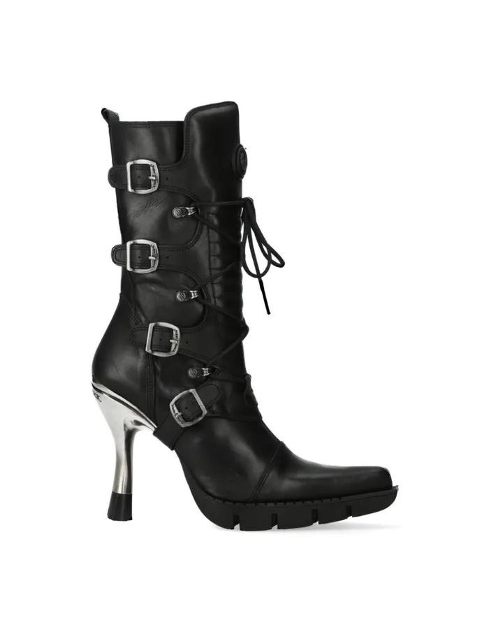 WomenMen Boot Black New M9373S13 New Rock Boots