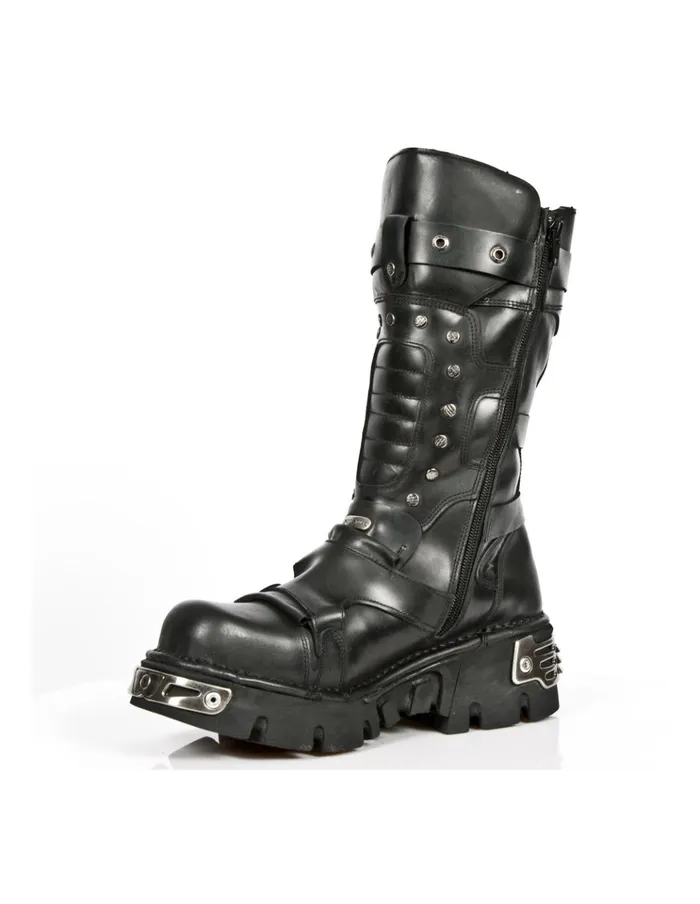 WomenMen Boot Black Reactor M1020S2 New Rock Boots