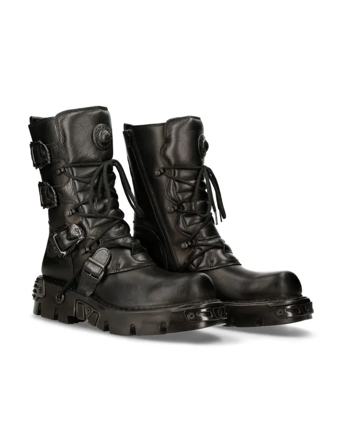 WomenMen Boot Black Reactor M391S18 New Rock Boots