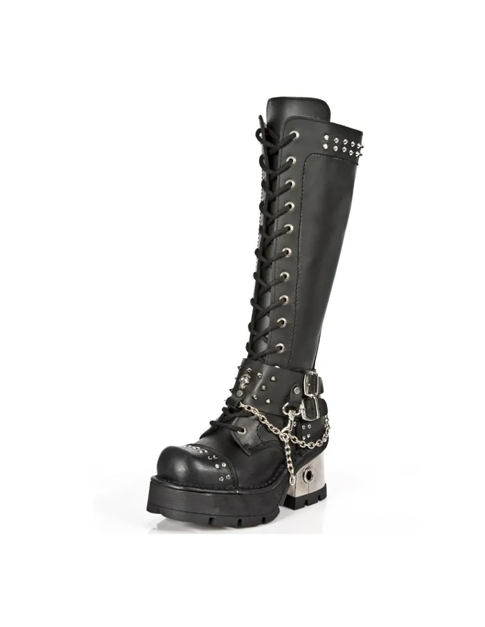 WomenMen High Boot Metallic M1027C1 New Rock Boots