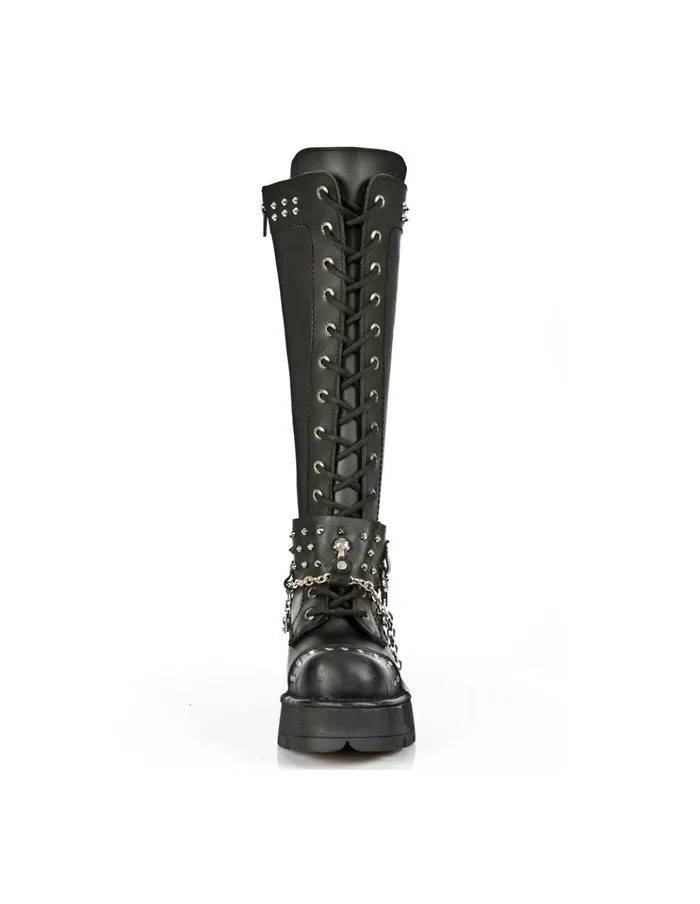 WomenMen High Boot Metallic M1027C1 New Rock Boots