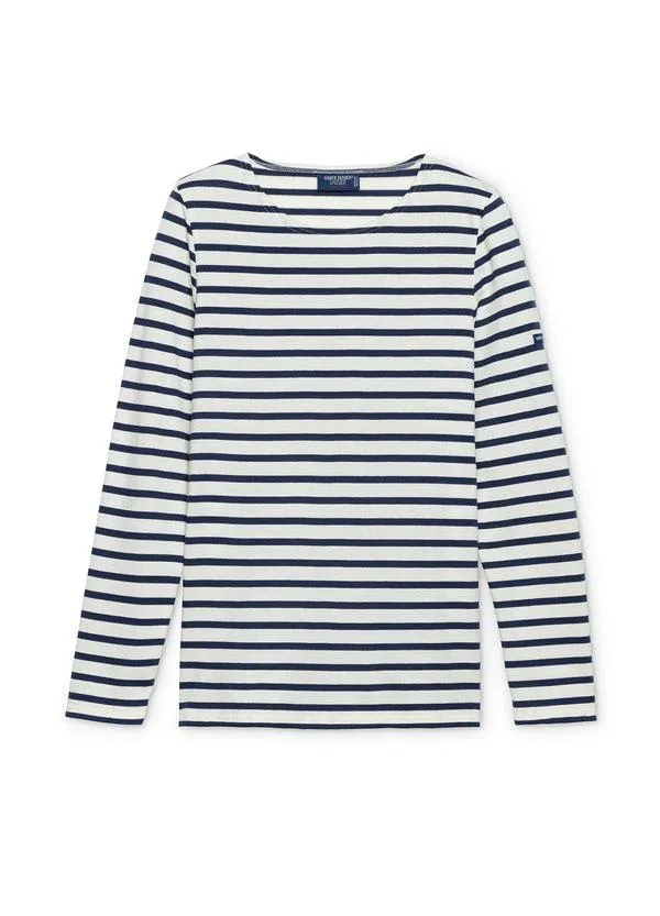 Women MINQUIDAME Ecru Navy Saint James Breton Striped Shirts Women MINQUIDAME Ecru Navy Saint James Breton Striped Shirts