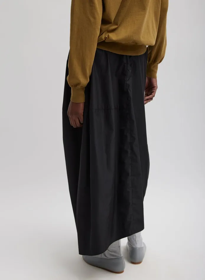 Women Nylon Asymmetrical Balloon Skirt Black Tibi Fundamentals