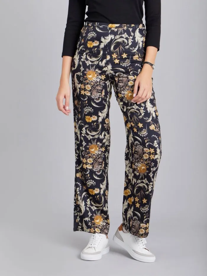 Women Pants and Jeans Agns B Black Floral Pattern Juna Pants Women Pants and Jeans Agns B Black Floral Pattern Juna Pants