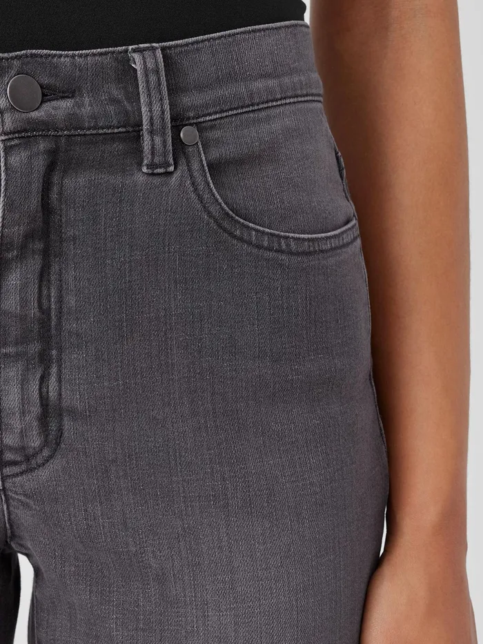 Women Pants Shorts and Jumpsuits Eileen Fisher Organic Cotton Stretch Slim Jean Carbon