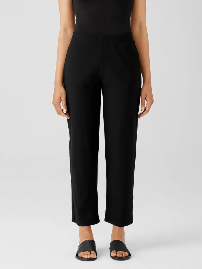 Women Pants Shorts and Jumpsuits Eileen Fisher Washable Stretch Crepe Straight Pant Black