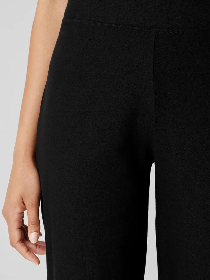Women Pants Shorts and Jumpsuits Eileen Fisher Washable Stretch Crepe Straight Pant Black